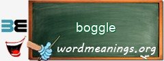 WordMeaning blackboard for boggle